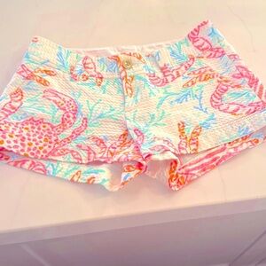 Lily Pulitzer Walsh Short size 0 in Crab Getting Steamy Print
